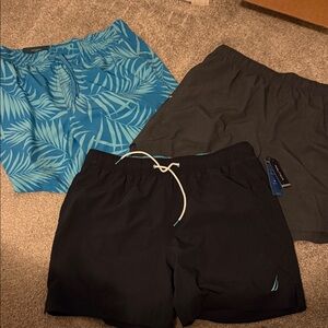 Nautica Men's Swim Shorts - Blue and Black
